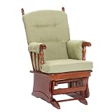 Brooks Furniture Padded Baby Glider with Arm Pads - Cherry/ Sage
