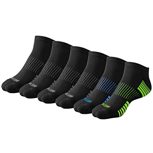 Baleaf Men's 6 Pack Running Athletic Cushion Low Cut Socks