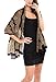 DJT Womens Paisley Print Chiffon Beachwear Poncho Bikini Cover Up Top 2X-Large Black