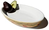Kitchen & Housewares : Pinzon by Caleca Chili Peppers Medium Oval Baking Dish