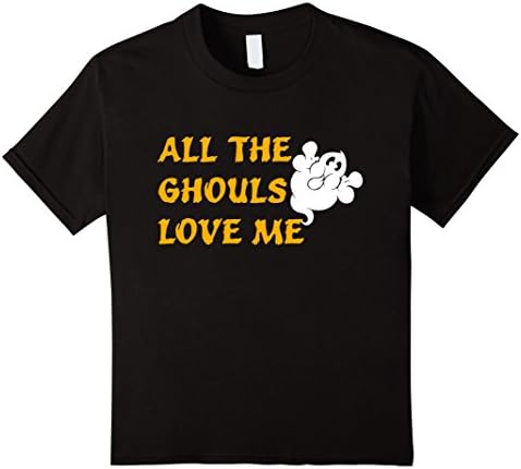 Kids All The Ghouls Love Me Halloween Shirt 10 Black