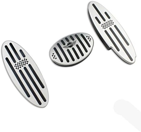 3 pc Non-slip Chrome Brake Accelerator Pedal Cover Decal Stickers for MINI cooper(for Automatic Transmission Models)
