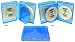 5 Empty 22mm Thick TRIPLE Blue Replacement Boxes / Cases for Blu-Ray DVD Movies - Holds 3 Discs #DV3R22BR (Blue Ray Blue-Ray Blu Ray)