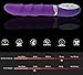 Blue Lolly  Waterproof 10 Speed Silicone Vibrating Dildo for Women, Purple 7.5-Inch