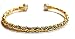 Magnetic Bracelet in Rope Design with Gold Overlay