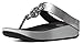 FitFlop Women's Superchain Leather Toe-Thong Sandals Flip Flop, Silver, 7 M US