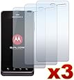 Motorola Droid 3 XT862 / Milestone 3 XT883 - THREE (3) Clear Screen Protectors