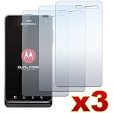 Motorola Droid 3 XT862 / Milestone 3 XT883 - THREE (3) Clear Screen Protectors