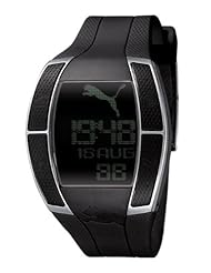 Puma PU910421003 Watch Flux-S Black Red Chronograph Digital Ladies - Black Dial Plastic Quartz Movement