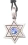 Blue Crystal Star Of David Pewter Pendant Necklace