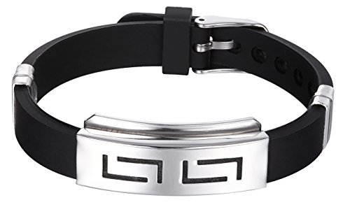 Moandy jewelry stainless steel silicone men s bracelet …