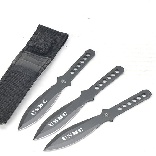 Buddy Set Super Deal Martial Art Throwing Kits – Two (2) Set of 2 Different Styles Ninja knives with nylon case