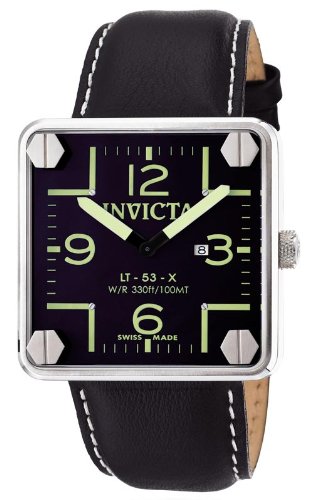 Invicta Men's 4228 Russian Diver Collection Square Leather Watch
