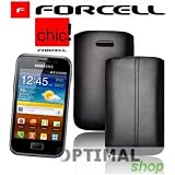/Samsung S7500 Galaxy Ace Plus *G1* black - Leder H�lle Etui Pouch Tasche f�r Samsung S7500 Galaxy Ace Plus / Lasche mit R�ckzugfunktion inkl. 1x Optimal Shop Taschenkalender 2012von "Optimal-Shop"