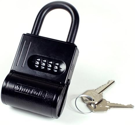 ShurLok SL-200W 4 Dial Numbered Key Storage Combination Lock Box, Black - 12 Pack