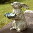 Bunny Holding Leaf Birdfeeder
