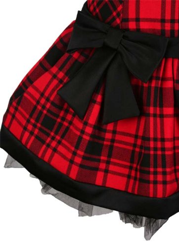 Bonnie Jean Red Plaid Girls Holiday Special Occasion Dress Bonnie Jean Red Plaid Girls Holiday Special Occasion Dress
