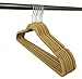 Closet Complete 71612 Supreme Quality, Heavyweight, 85-gram, Virtually-Unbreakable Velvet, Ultra-Thin, Space Saving, No-Slip Suit Hangers, 360° Spinning Chrome, 25, Camel, Count