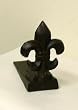 Black Fleur de Lis Cast Iron Wedge Doorstop