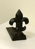 Black Fleur de Lis Cast Iron Wedge Doorstop