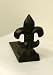 Black Fleur de Lis Cast Iron Wedge Doorstop