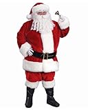 IMAGE OF 6-Piece Regency Plush Santa Claus Christmas Suit Costume - Adult Plus Size 50-54