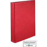 Martha Stewart Home OfficeTM With AveryTM Premium Shagreen Small-Format Binder, 1" Gap-Free Rings, 5 1/2 x 8 1/2 (Red)
