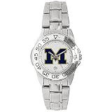 Michigan Wolverines Suntime Ladies Sports Watch w/ Steel Band - NCAA College Athletics