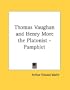 Thomas Vaughan and Henry More the Platonist - Pamphlet