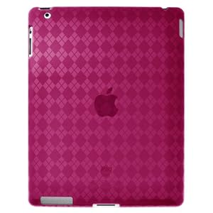 Amzer Luxe Argyle High Gloss TPU Soft Gel Skin Case for Apple iPad 2 – Hot Pink (AMZ90785)