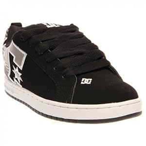 DC Men's Court Sneaker,Black/Grey,8 M US