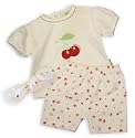 Cherries Print Top. Short and Hairband Set