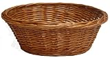 Oval Wicker Basket (large) - 26x20x9cm (Dark Stain)