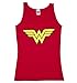 Womens Red Wonder Woman Logo Tank Vest