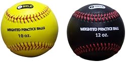 SKLZ Weighted Baseballs 2-Pack (Yellow 10 oz, Black 12 oz)