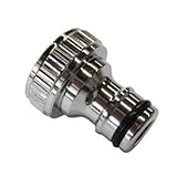 蛇口 部品 立水栓/水栓柱に蛇口先端金具 ホースアダプター メッキ(ニッケル)