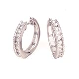 14K .25 CTW Diamond Hoop/Hinged Earrings