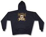 Death Metal Crossed Guitars and Skull Logo Men's Hoodie Sweat Shirt Small thru 4XL
