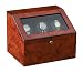 Orbita Siena 3 Watch Executive Rotorwind Winder In Teak