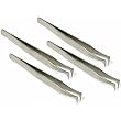 4 Wire Wrapping Tweezers Curved Tip #6 Slant S/S Tool