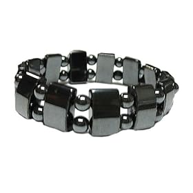 Click here to buy Wide Hematite Powerful Magnetic Bracelet for Arthritis Pain Releif or for Sports Related... by Roger Enterprises.