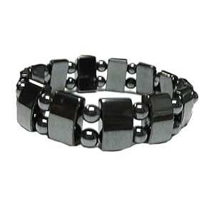 Wide Hematite Powerful Magnetic Bracelet for Arthritis Pain Releif or for Sports Related... by Roger Enterprises