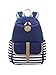 ZPS Fashion Girls Canvas Pastoral Floral Flower Leisure Backpack School Bag (Black)