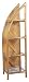 Hansen Korb 8321/4C Regal Color Blatt links mit 4 Glasböden B 42 T 40 H 155, gebeizt