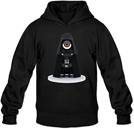 Yatyler Design Minions Darth Vader Hoodie for Men 100% Cotton Black XL