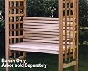 Western Red Cedar Wood Outdoor Garden Arbor Bench