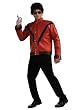 Mens Rock Star Costume Red 80s Thriller Video Jacket King of Pop Celebrity Costumes