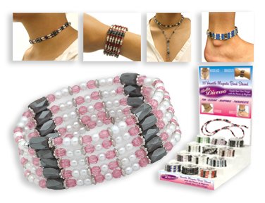 Click here to buy Pink & Pearl Bella Diverso Magnetic Hematite 33 Beaded Strand! Anklet, Necklace, Bracelet +....