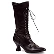 Womens Sexy Black Boots English Calf Boot With Lace Theatre Costumes Accessory 2.5 Inch