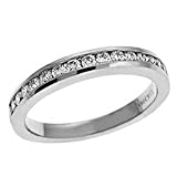 14k .42 Dwt Diamond White Gold Engagement Band Ring - JewelryWeb